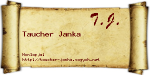 Taucher Janka névjegykártya